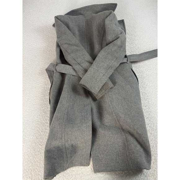 J Crew Coat Womens 0 Gray Wool Blend‎ Double Breasted Belted Peacoat Classic - Picture 8 of 8